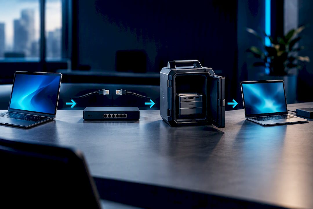 Four phases of air-gapped backup process